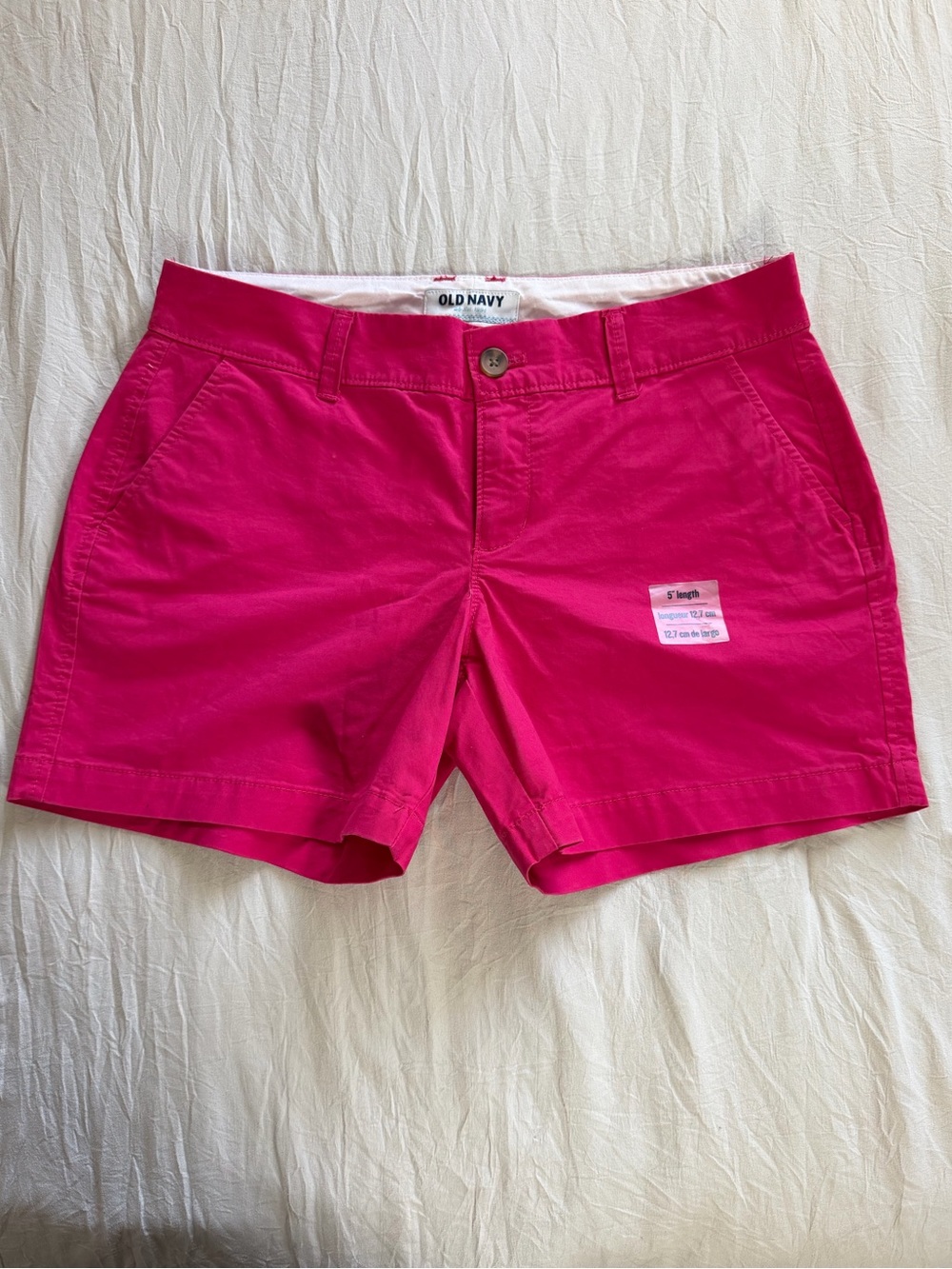 Old Navy‎ Women Bright Pink Chino Bermuda Shorts